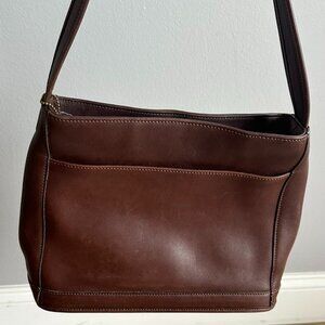 Vintage Coach Bleeker 9310 Shoulder Tote Bag Brown Leather